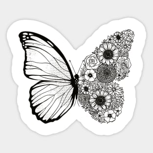 Butterfly Floral Wing - Nature and Gardening Sticker